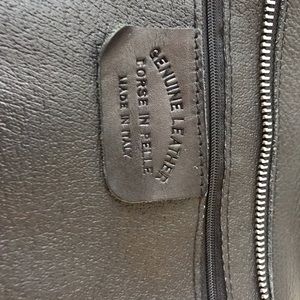 Black Italian leather bucket bag